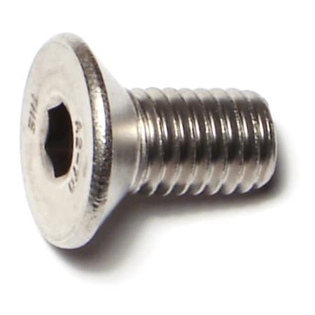 Midwest Fastener M8-1.25 Socket Head Cap Screw, Flat, Plain Stainless Steel, 16 mm Length, 8 PK 77061